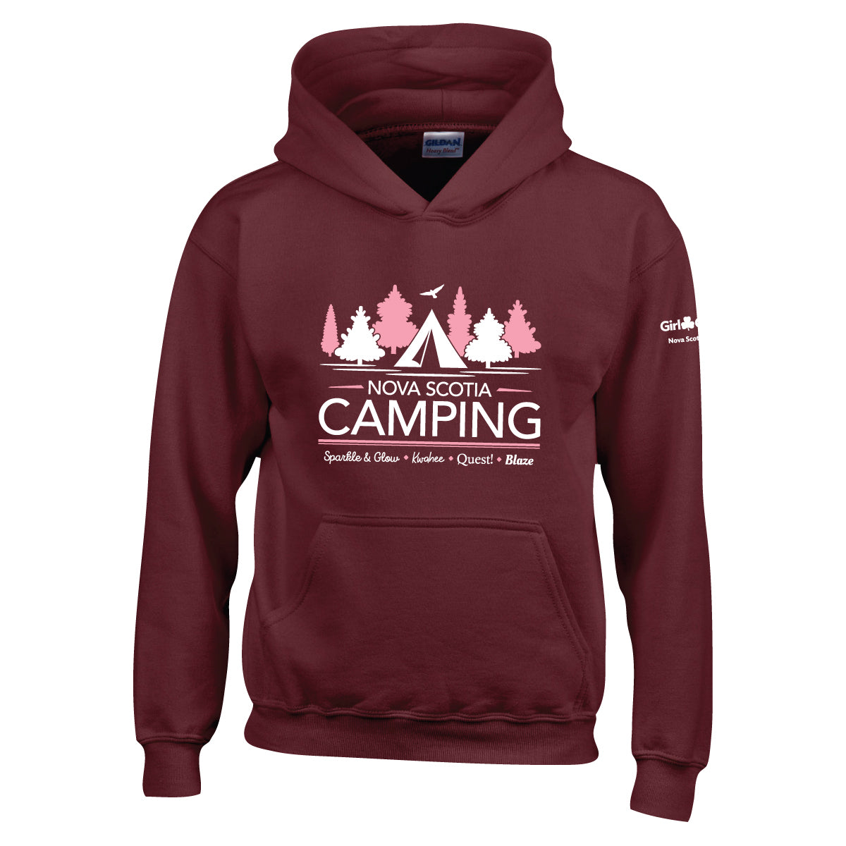 NS COUNCIL - YOUTH PULLOVER HOODIE - MAROON - 1850B