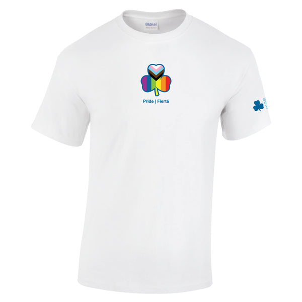 Adult Pride T-shirt - 5000 - White - Bilingual Logo