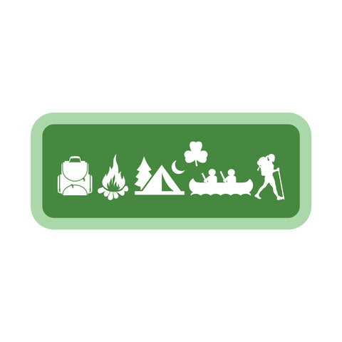 Pathfinders Outdoor Icons Woven Crest with Merrow edge