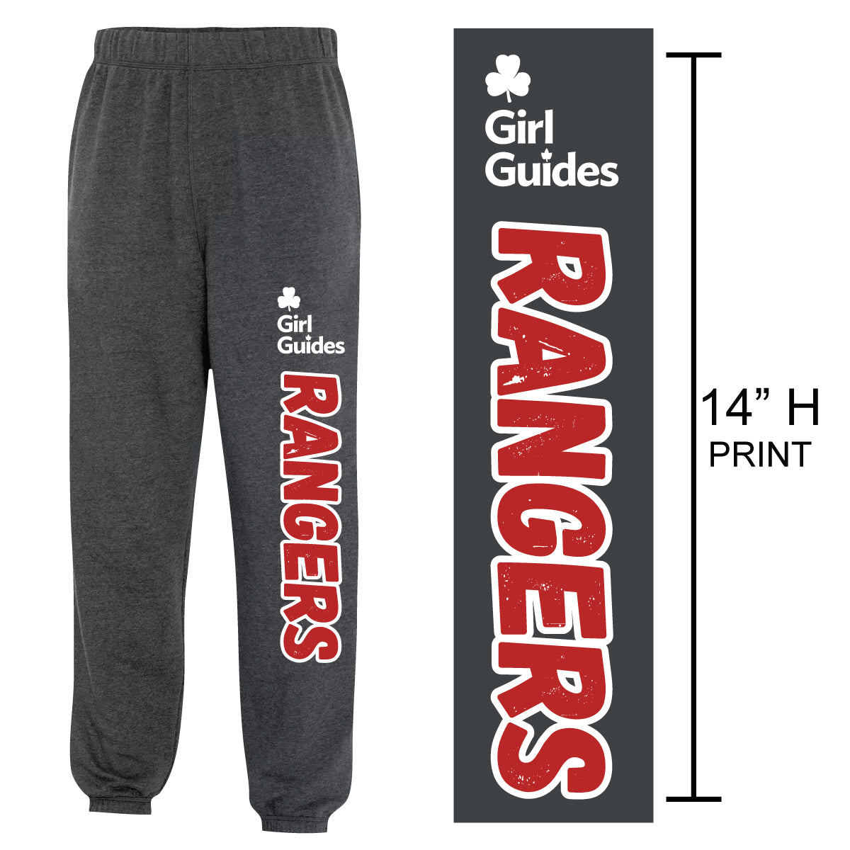 "RANGERS" Youth Sweatpants - ATCY2800 - Dark Heather Grey