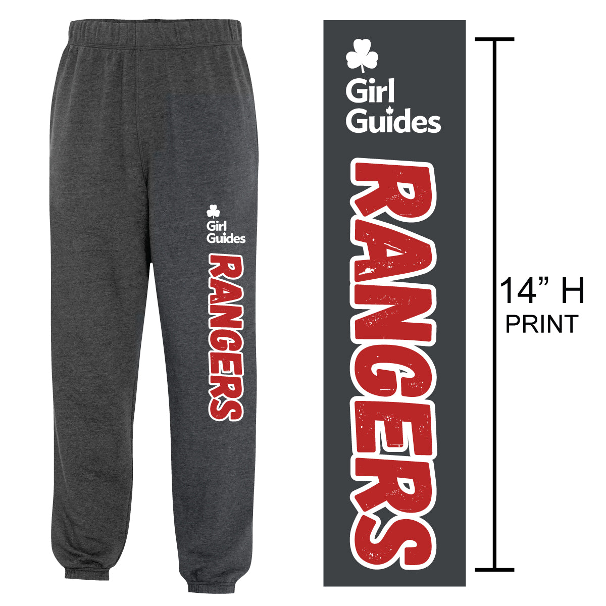 "RANGERS" Adult Sweatpants - ATCF2800 - Dark Heather Grey