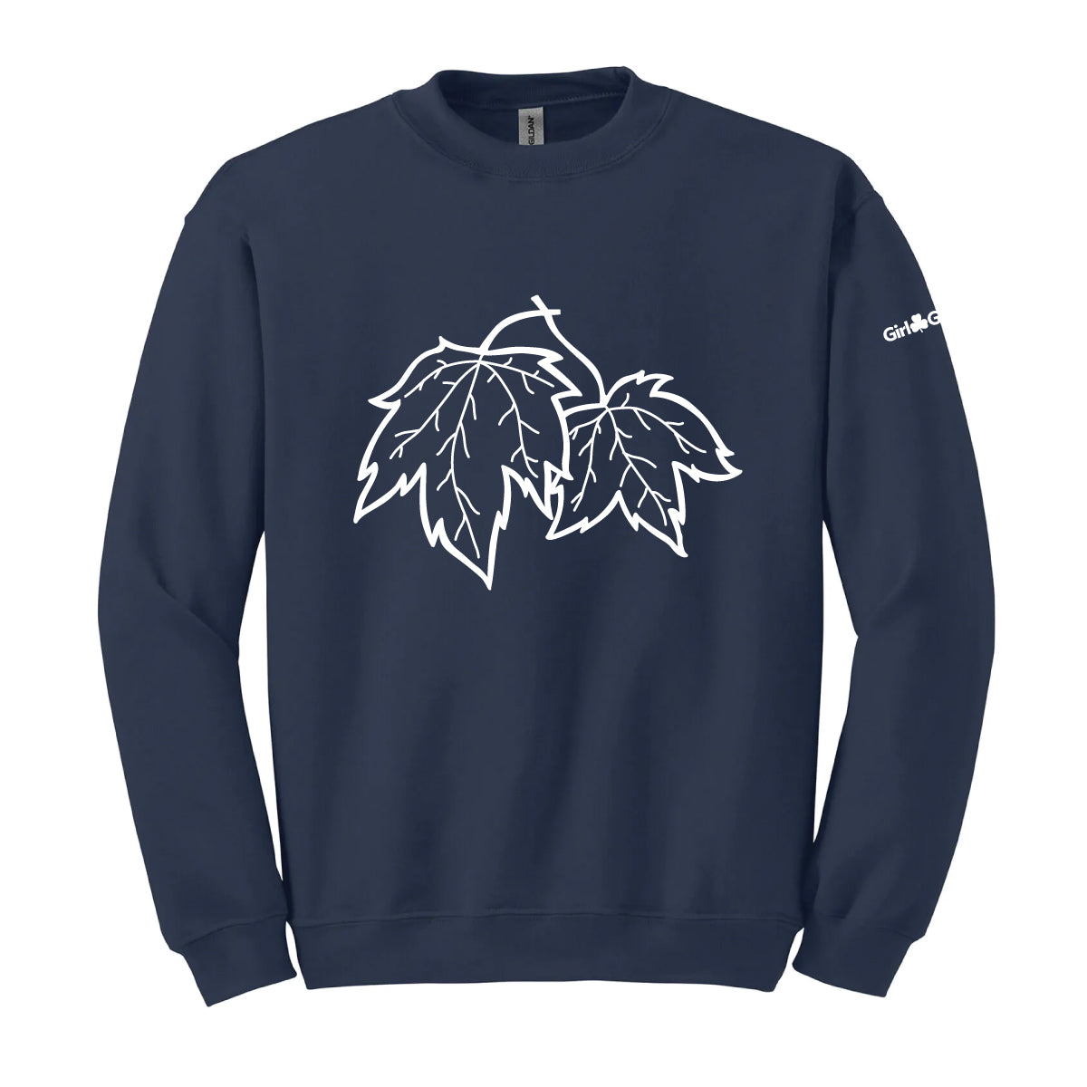 MAPLE LEAF - Adult Crewneck Sweatshirt 1801 - Navy