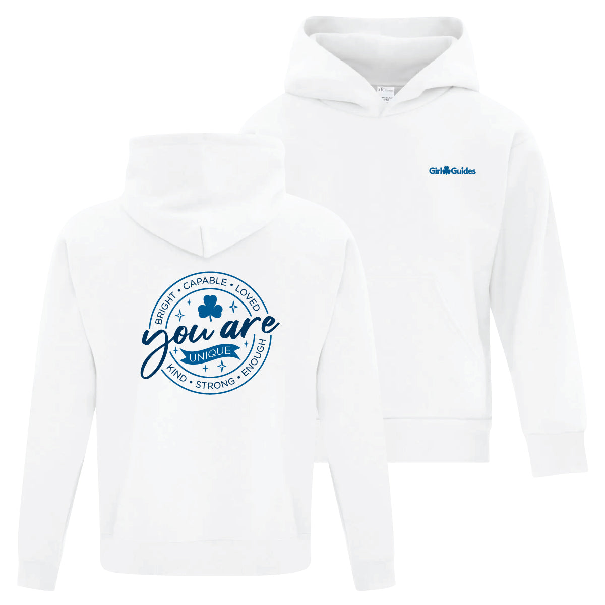 You Are - YOUTH PULLOVER HOODIE - White - ATCY2500