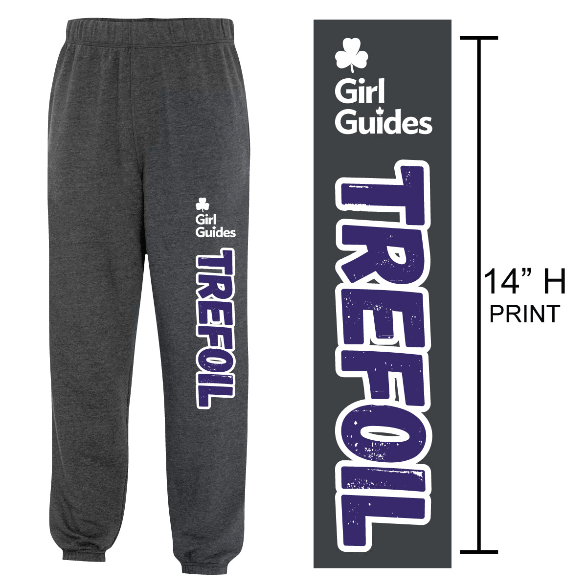 "TREFOIL" Adult Sweatpants - ATCF2800 - Dark Heather Grey