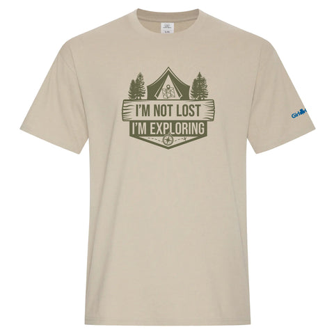 I'M NOT LOST, I'M EXPLORING - ADULT T SHIRT - EARTH WASH SAND - ATC6040