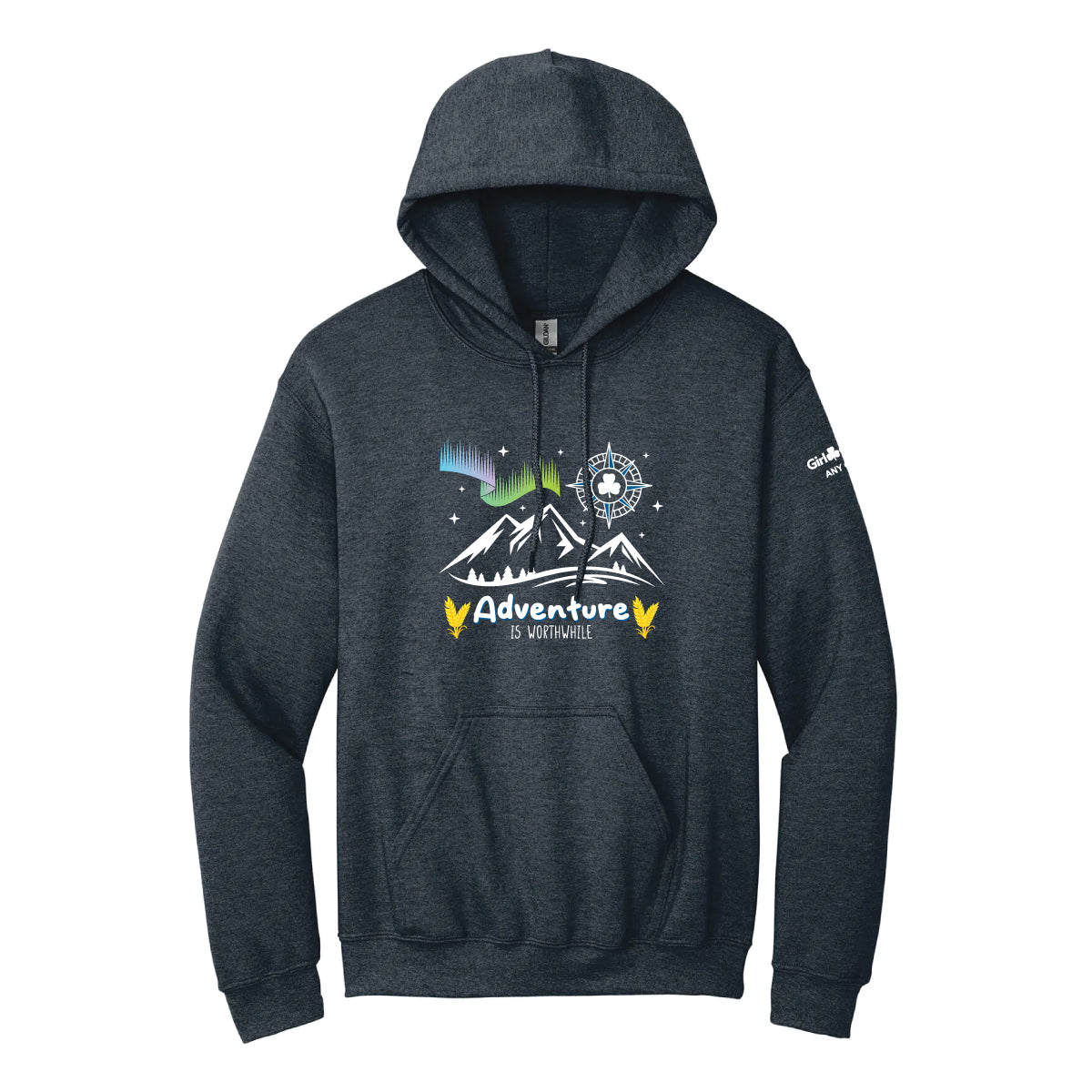 ANY COUNCIL - ADULT PULLOVER HOODIE - DARK HEATHER GREY - 1850 **PLEASE NOTE: ANY COUNCIL IS THE COUNCIL FOR ALBERTA, NORTHWEST TERRITORY AND YUKON NOT A CHOICE FOR ANOTHER COUNCIL***