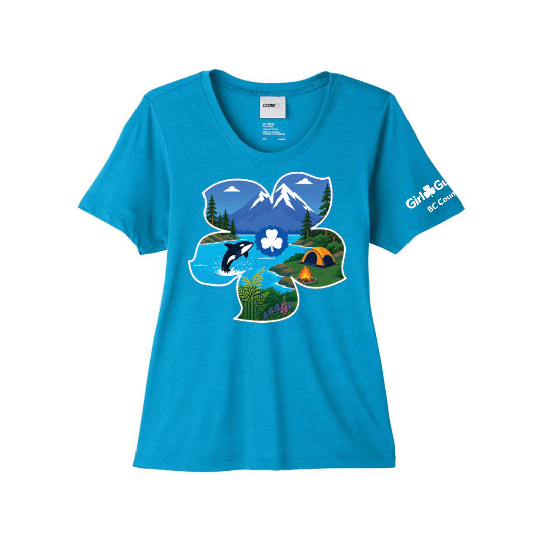 BC COUNCIL - DOGWOOD - LADIES PERFORMANCE T SHIRT - ELECTRIC BLUE - CE111W