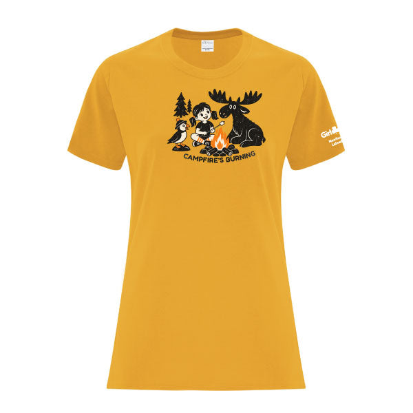 NL COUNCIL - CAMPFIRE/MOOSE - LADIES T SHIRT - TEAM GOLD - ATC1000L