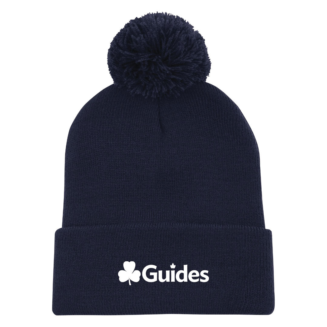 Navy Cuff Toque with Pom Pom - c1202 - French Logo