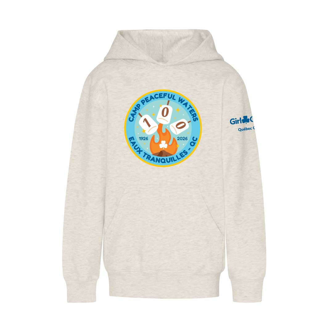 QC COUNCIL CAMP ANNIVERSARY - YOUTH PULLOVER HOODIE - OATMEAL HEATHER - ATCY2500 - ENGLISH
