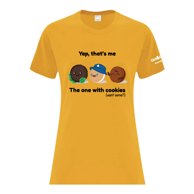 MB COUNCIL - COOKIES - LADIES T SHIRT - GOLD - ATC1000L