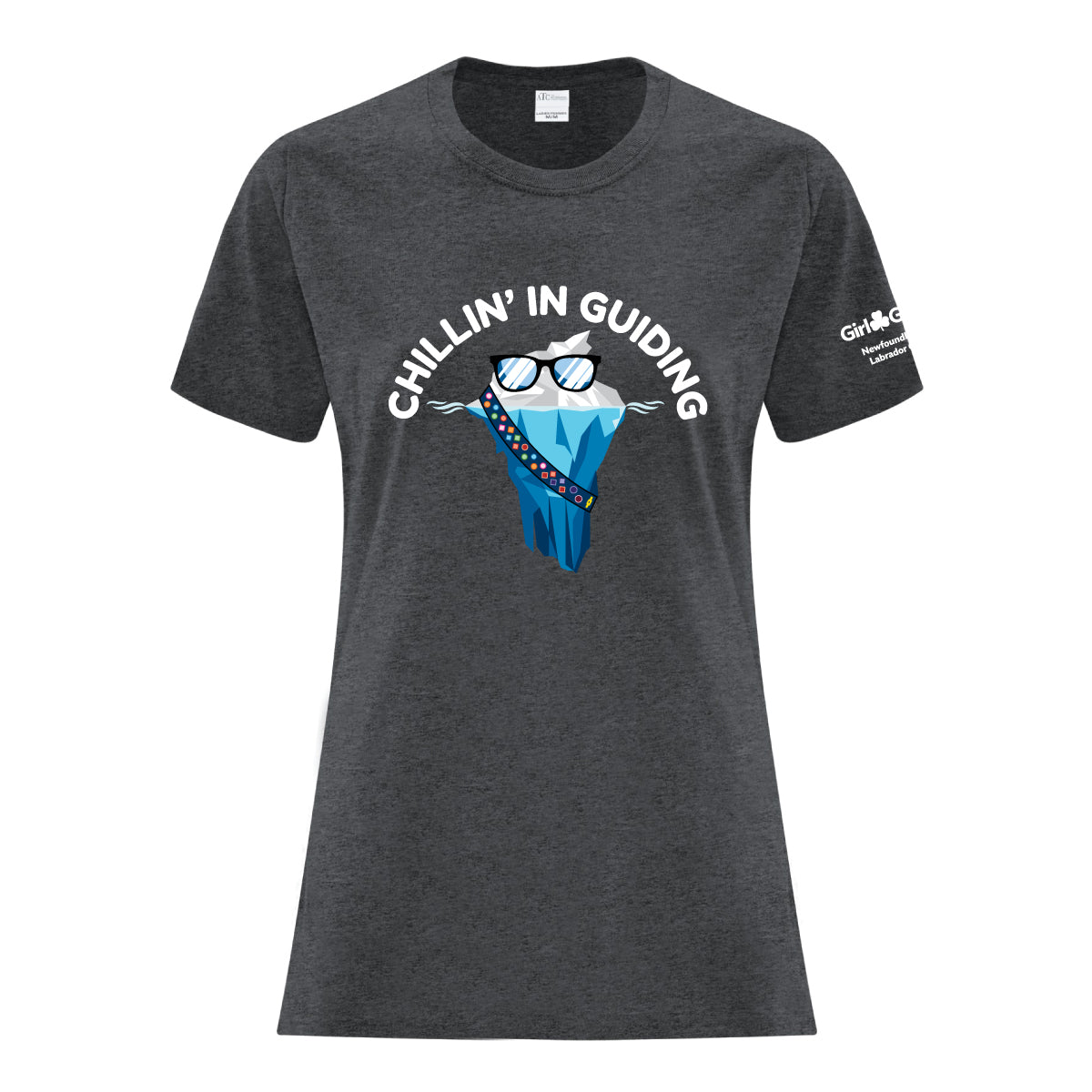 NL COUNCIL - ICEBERG - LADIES T SHIRT - DARK HEATHER GREY - ATC1000L
