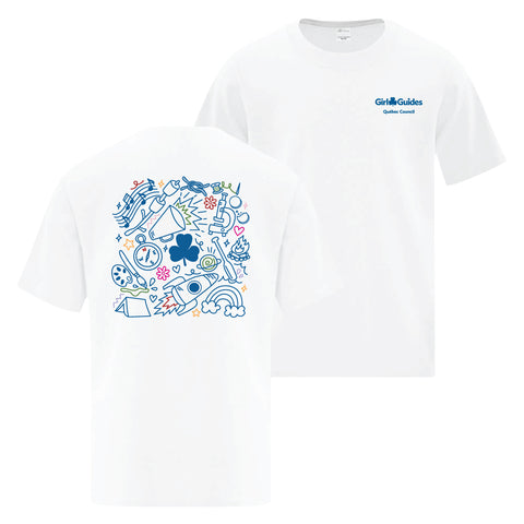 QC COUNCIL - COLLAGE - YOUTH T SHIRT - WHITE - ATC1000Y - ENGLISH