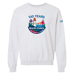 NB COUNCIL ANNIVERSARY - ADULT ASH GREY CREWNECK SWEATSHIRT - 1801  *** leaving soon