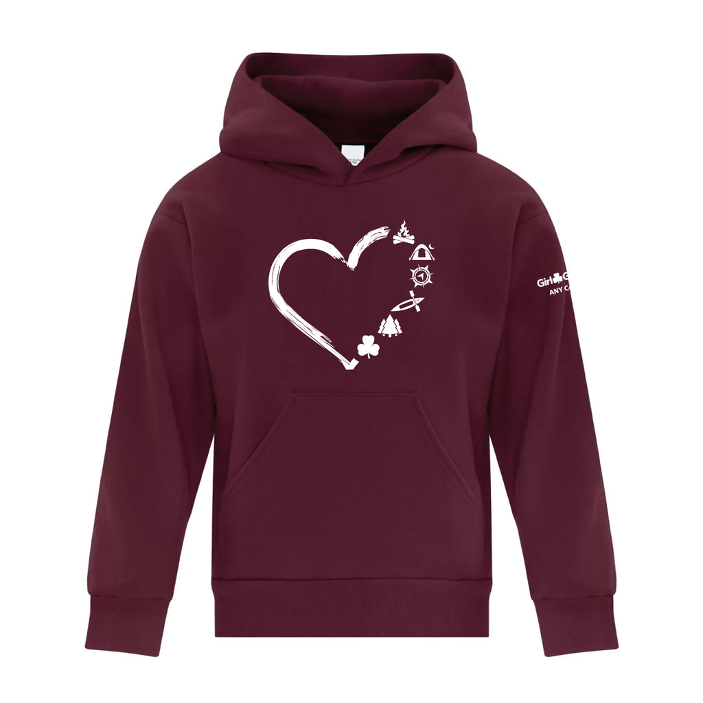 ANY COUNCIL - YOUTH PULLOVER HOODIE- MAROON - 1850B