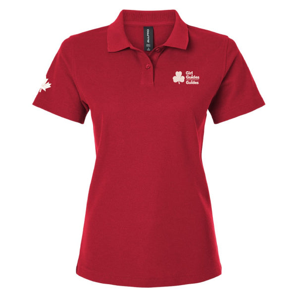 INT'L POLO SHIRT LADIES CUT - RED - 62800L