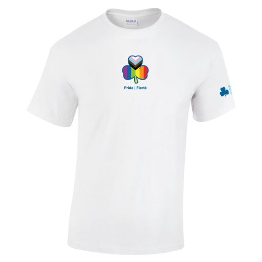 Adult Pride T-shirt - 5000 - White - Bilingual Logo