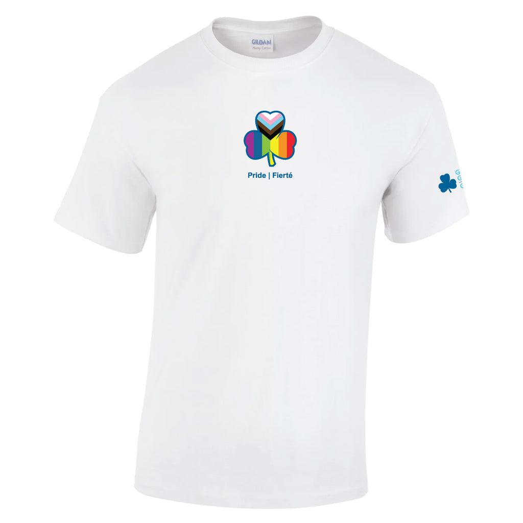 Adult Pride T-shirt - 5000 - White - Bilingual Logo