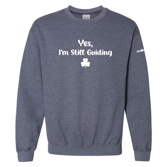 "Still Guiding" Adult Crewneck Sweatshirt  18000 - Heather Dark Navy