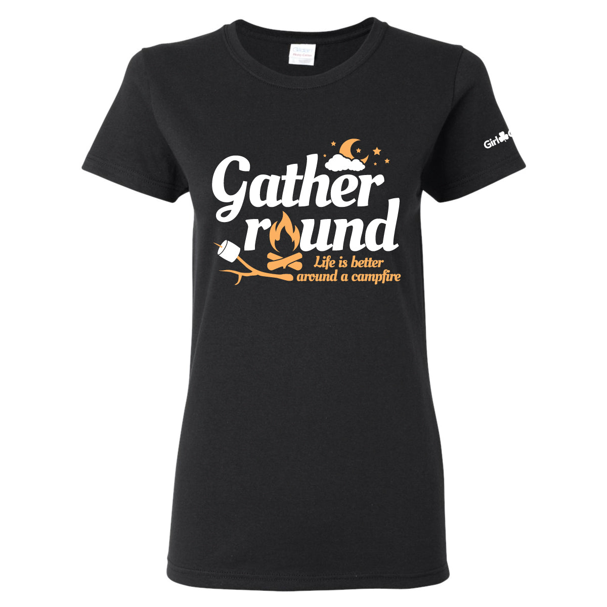 Gather Round -  Ladies T shirt - 5000L - Black