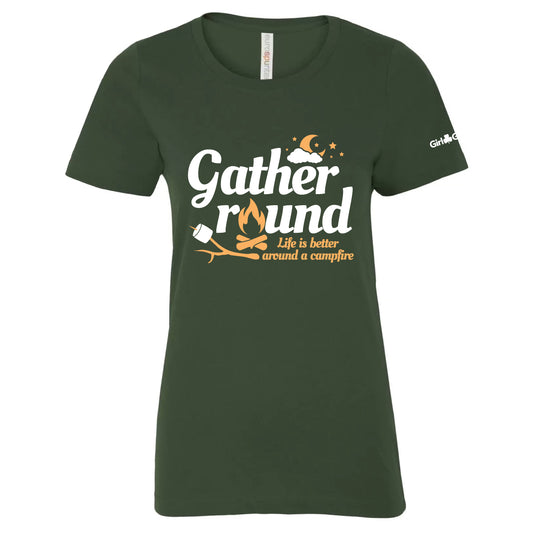 Gather Round -  Ladies T shirt - atc8000l - Forest Green