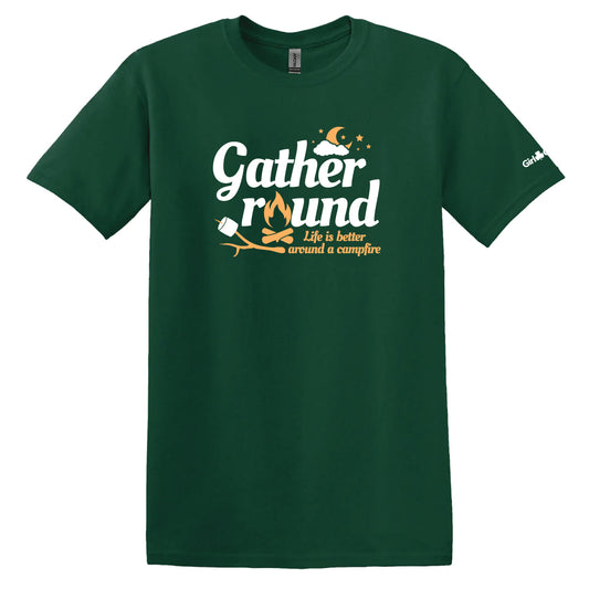 Gather Round Adult T-shirt - 5000 - Forest Green