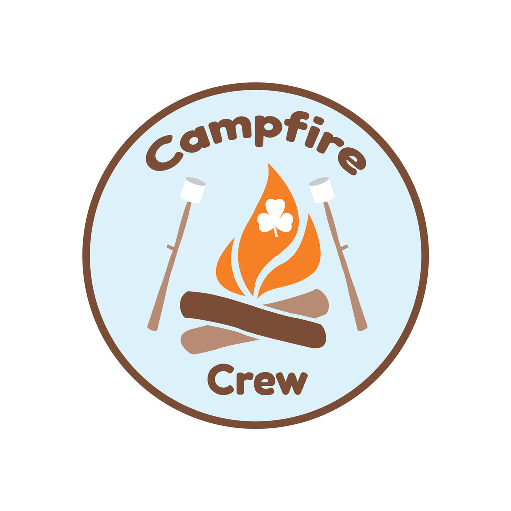 CAMPFIRE CREW Woven Crest with Adhesive backing