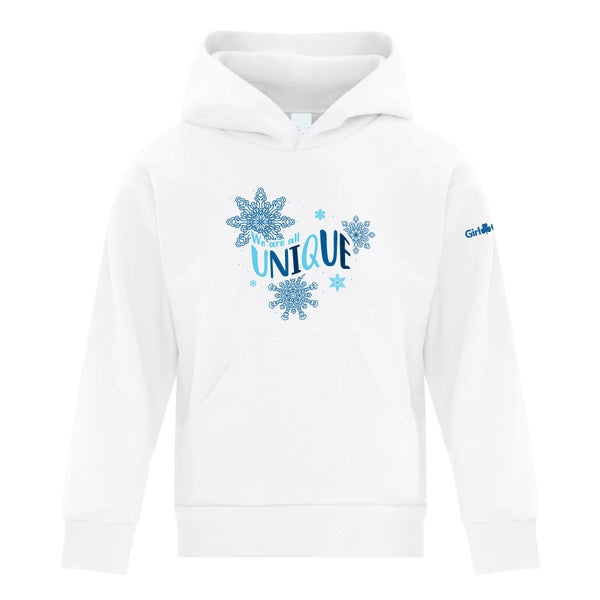 ALL UNIQUE Youth Hoodie - 185B - WHITE