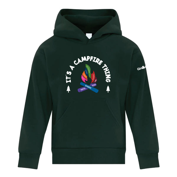 CAMPFIRE THING Youth Hoodie - 185B - Forest Green