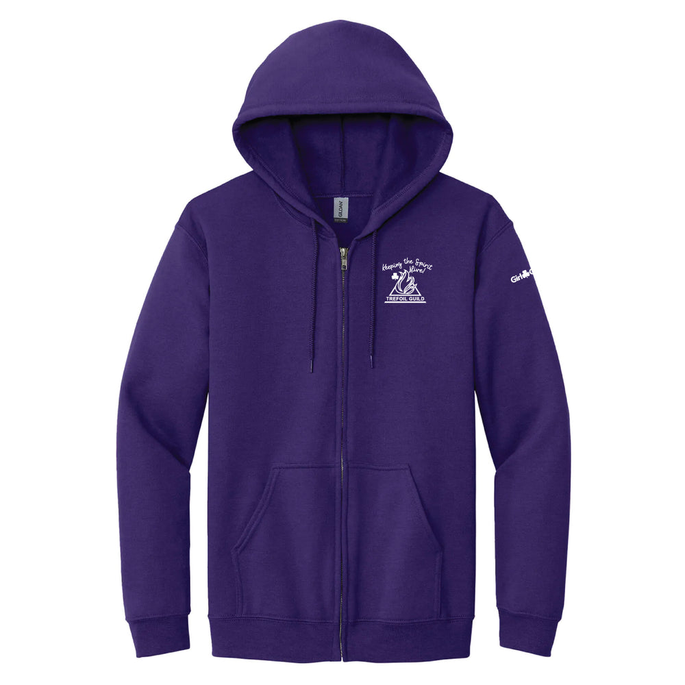 TREFOIL GUILD - Adult Full Zip Hoodie -ATCF2600 - PURPLE