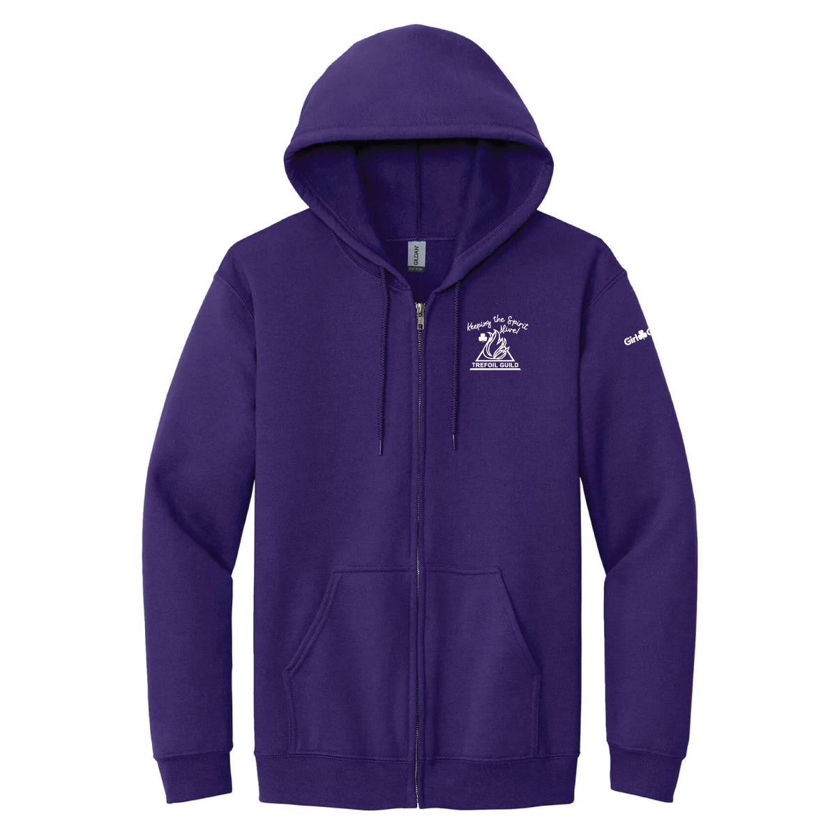 TREFOIL GUILD - Adult Full Zip Hoodie - 1860 - PURPLE