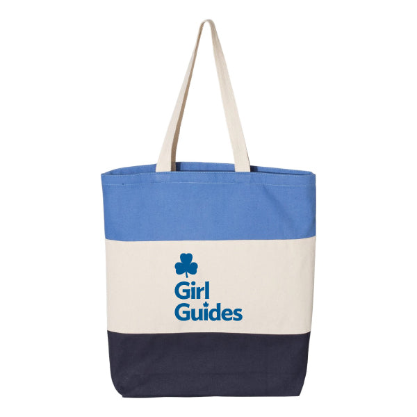 Tri-color tote bag - Q125900 - Girl Guide Logo