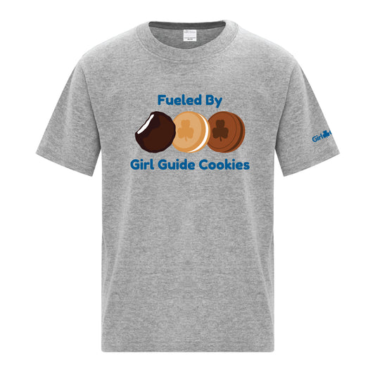 FUELED BY COOKIES - YOUTH T SHIRT - ATHLETIC HEATHER - ATC1000Y