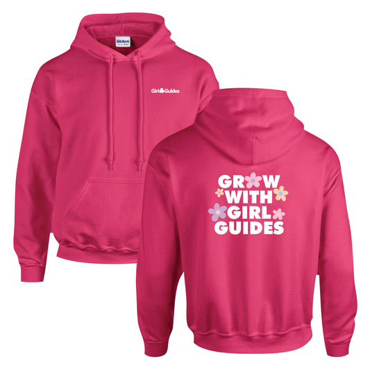 Grow with Girl Guides Adult Hoodie 18500 - Heliconia Pink