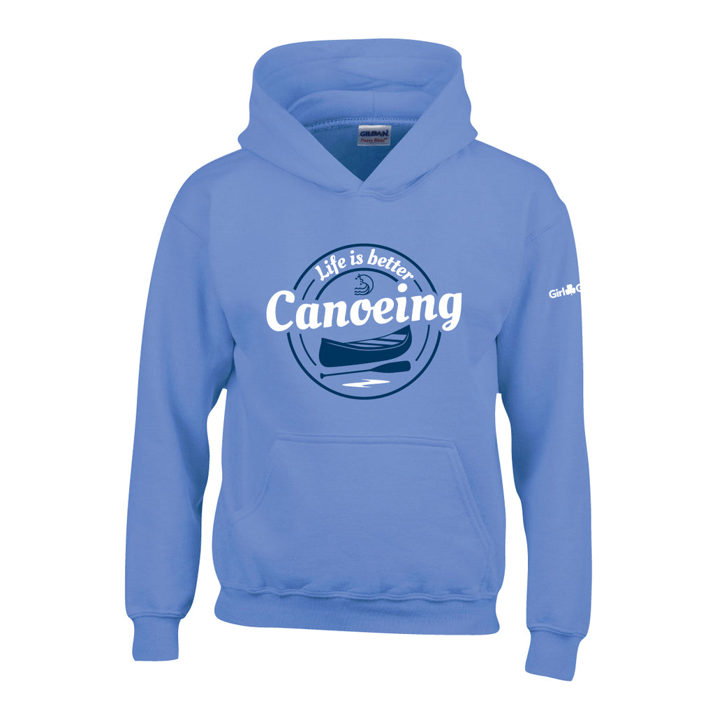Youth Hoodie 18500B - Carolina Blue - "Canoeing" - English Logo