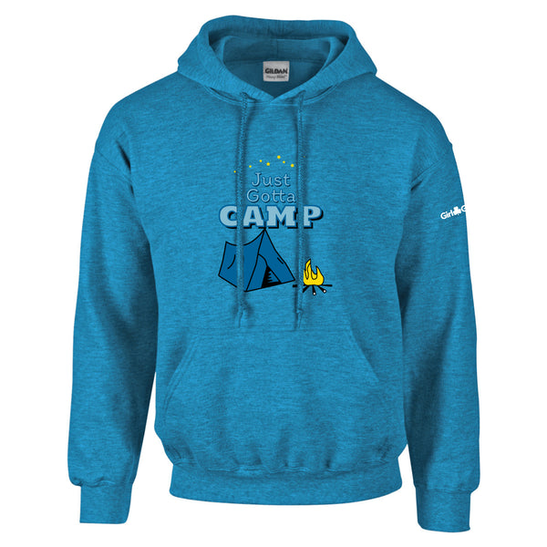 Adult Hoodie - 1850 - ANTIQUE SAPPHIRE - RETRO JUST GOTTA CAMP