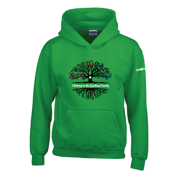 Guiding Family Tree Youth Hoodie - 185B - Irish Green