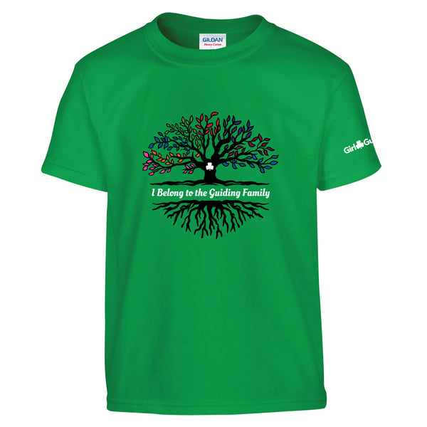 Guiding Family Tree Youth T - 500b - Irish Green