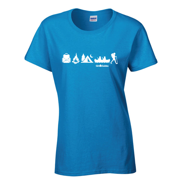 Outdoor Symbols  -  Ladies T shirt - 5000L - Sapphire