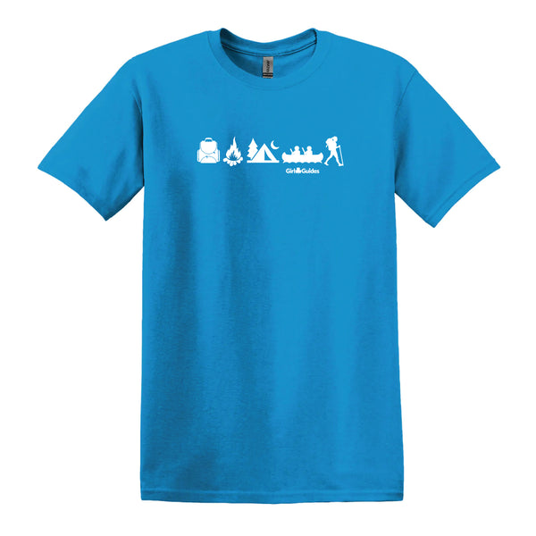 Outdoor Symbols Adult T-shirt - 5000 - Sapphire