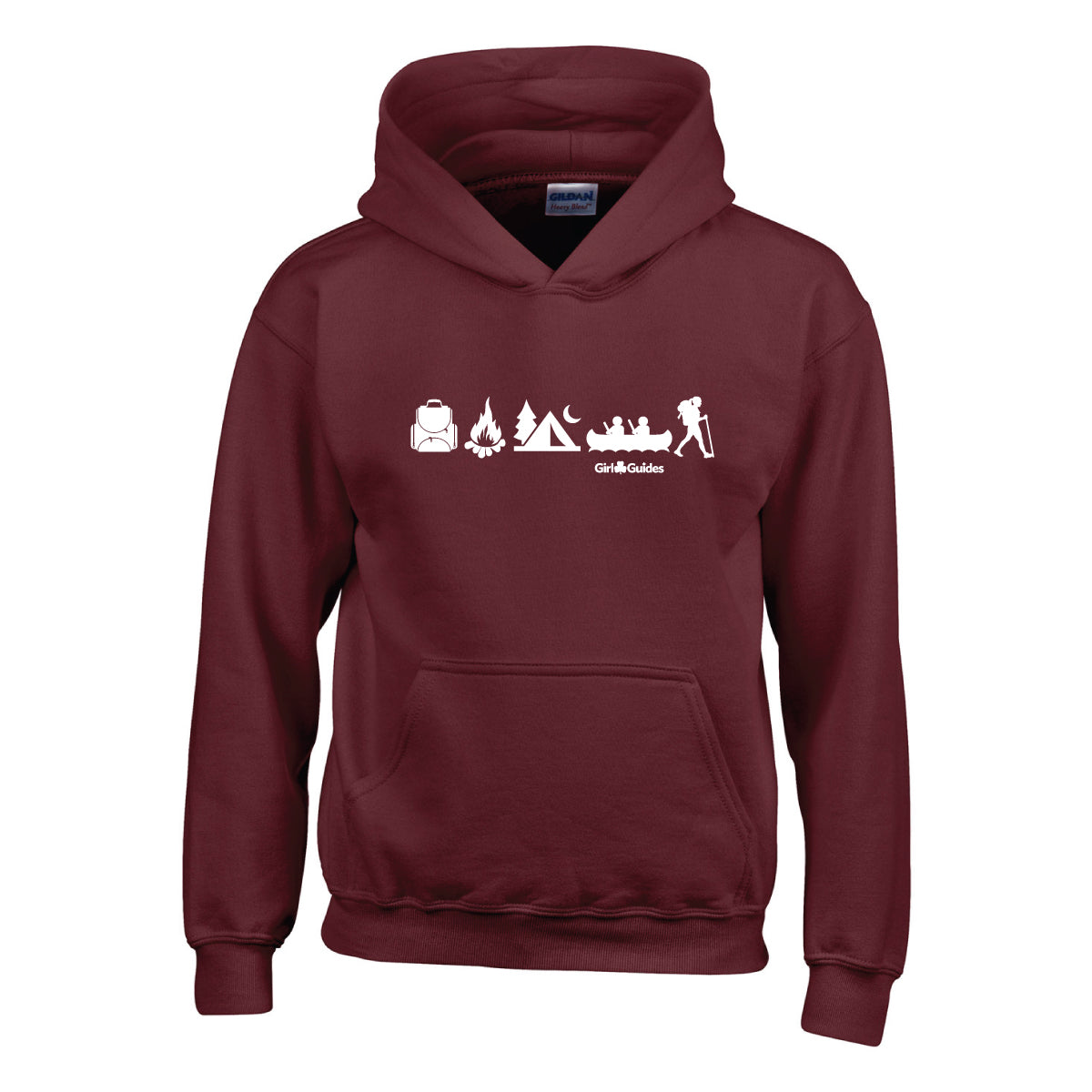 Outdoor Symbols Youth Hoodie - 185B - Maroon