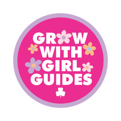 Grow With Girl Guides Woven Crest with Merrowed border