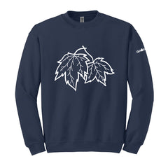 MAPLE LEAF - Adult Crewneck Sweatshirt  1801 - Navy