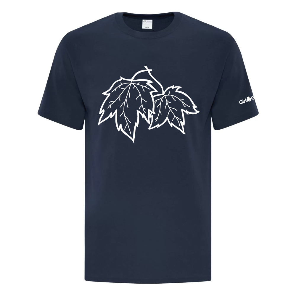 MAPLE LEAF - ADULT T SHIRT - NAVY - ATC1000