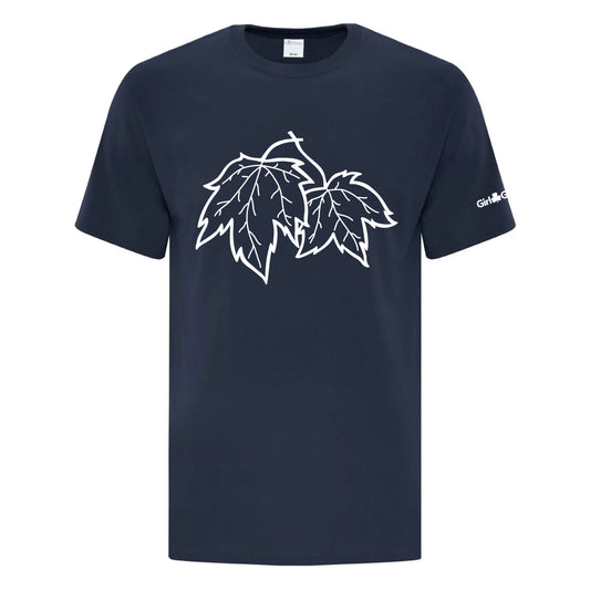 MAPLE LEAF - ADULT T SHIRT - NAVY - ATC1000