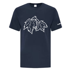 MAPLE LEAF - ADULT T SHIRT - NAVY - ATC1000