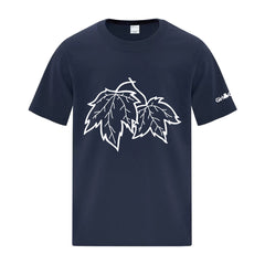 MAPLE LEAF - YOUTH T SHIRT - NAVY - ATC1000Y