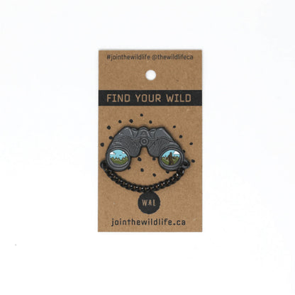 Binocular with Sasquatch Enamel Pin   *** limited quantities available*