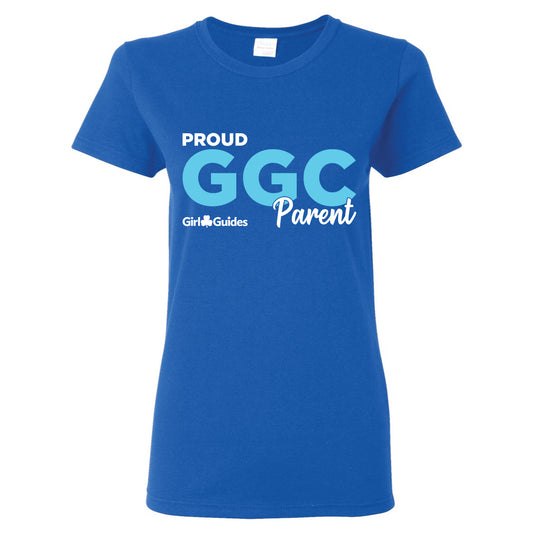 PROUD PARENT -  LADIES T SHIRT - ROYAL - 5000L