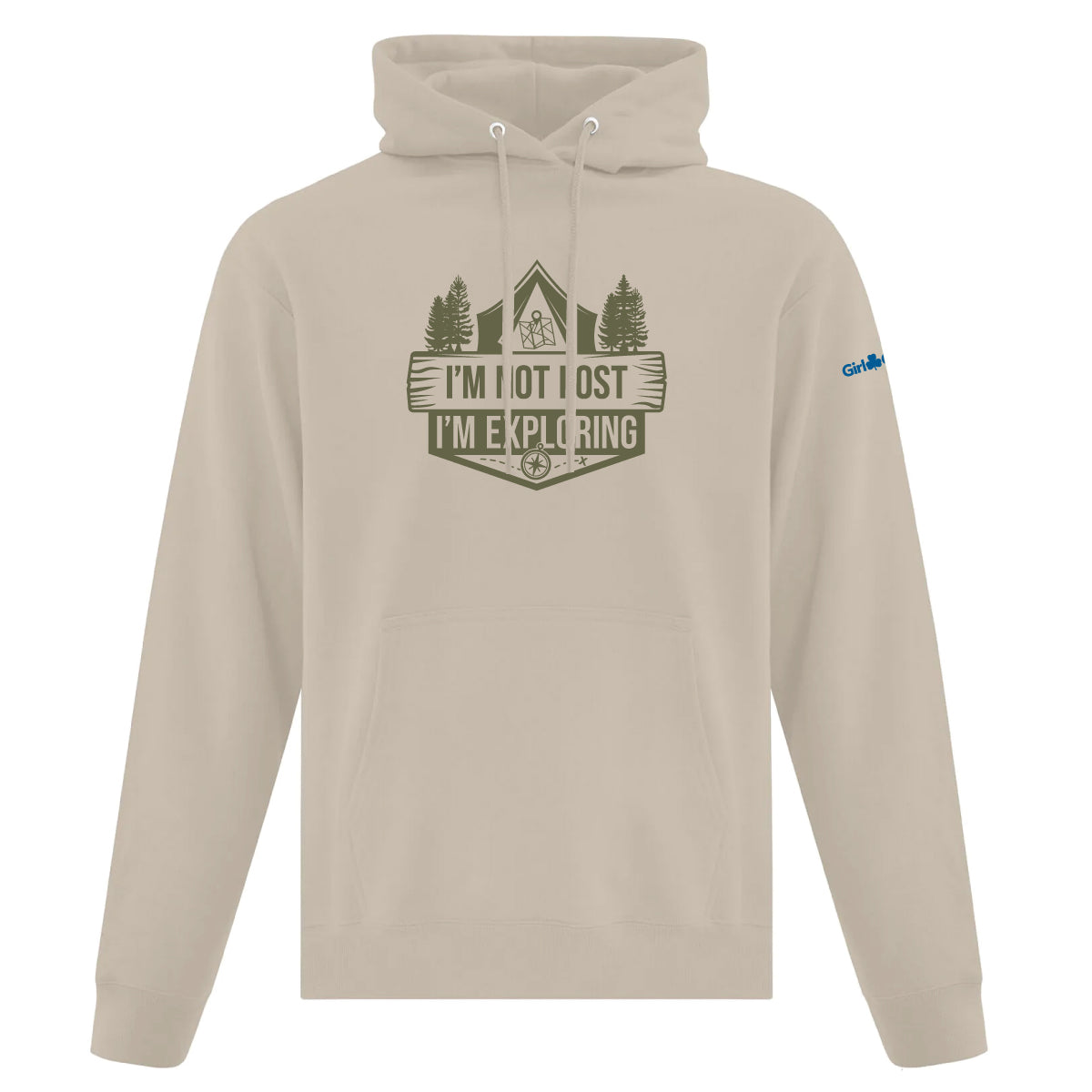 I'M NOT LOST, I'M EXPLORING - ADULT PULLOVER HOODIE - SAND - ATCF2500